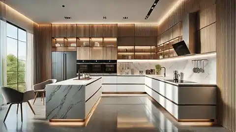 کابینت مدرن لاکچری : طراحی و نصب کابینت آشپزخانه